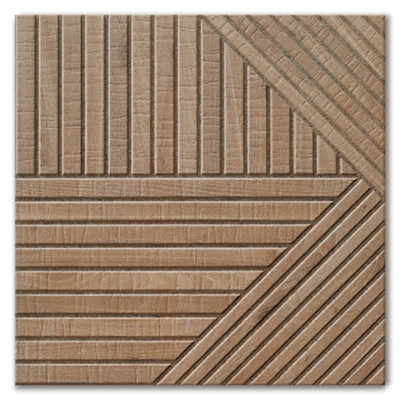 Implico Tangram Wood Oak Matt Finish 44x44 Tiles